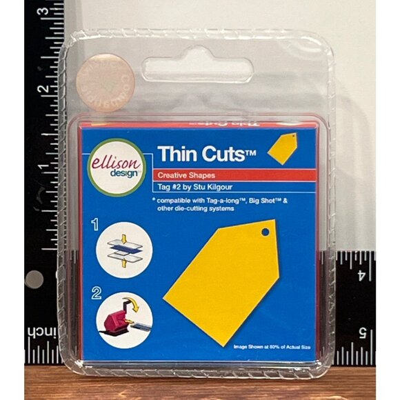 HTF Sizzix 22228 Ellison Design Thin Cuts Creative Shapes Tag #2 By Stu Kilgour - Picture 2 of 2